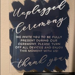 Unplugged Ceremony Sign
